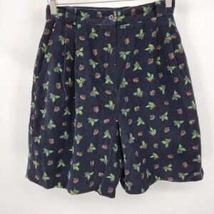 CounterParts Petites Shorts Holly Pine Cones Cotton Corduroy